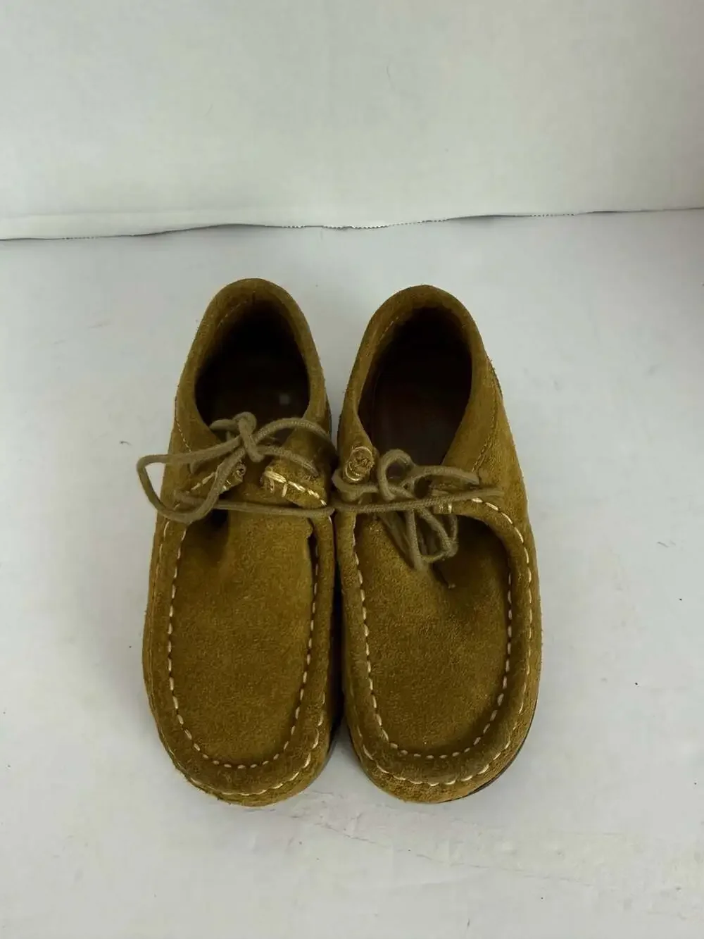 Zara Kids Brown Suede Moccasin Wallabee Style Shoes Size 28